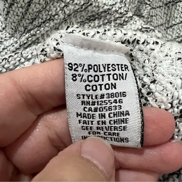 Habitat XS Gray White Heathered Crew Neck Sweater Top Cotton Blend G - Picture 4 of 4